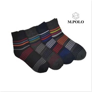 (M.POLO) 4 Pairs Casual Quarter&Cotton Men Socks/Stoking Cotton/Stoking Lelaki