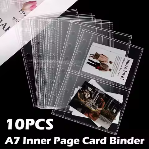Inner Page Card Binder A7 Photocard Binder Sheets Transparent PP Acid Free Multiple Pockets Sleeve K