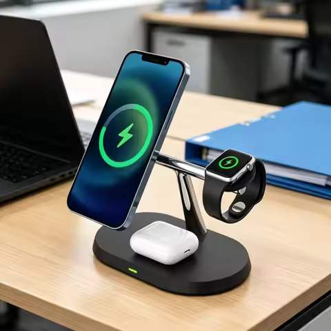 3 In 1 Magnetic Fast Wireless Charger Station For iPhone 17 16 15 14 Pro Max Apple Watch 9 8 Airprod