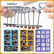 Loosening toys/Nine ring puzzle unlocking/8pc of metal nine ring Kongming lock Luban lock toys