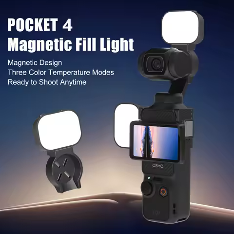 for DJI Osmo Pocket 4 Fill Light Accessories Waterproof LED Video Light Lighting Magnetic For DJI Po