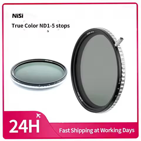 NiSi Swift True Color ND-Vario, 1-5 Stops (ND2-ND32) Variable ND Filter, 49 52 58 62 67 72 77 82 86 