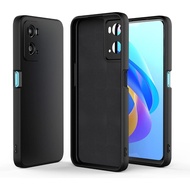 OPPO A76 / OPPO A96 Liquid Silicone TPU Phone Case Cover (Black)