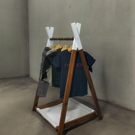 Wooden clothes rack / hanging clothes rack Children's clothes rack Clothes storage rack with self