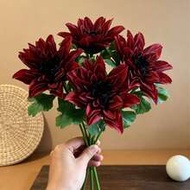 5pcs Faux Gerbera Daisy, Artificial Flowers, Fake Plants, Suitable For Home Room Spring Wedding Deco