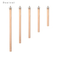 Dualoai Solid Wood Parrot Perch Stand Playground Cage Platform Bird Exercise Stick for Budgie Cockat