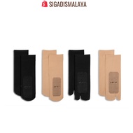 [ STOKIN ANTISLIP PENDEK ] muslimah socks stokin berjari skin hitam Qstar haji umrah lembut selesa t