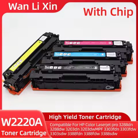 With Chip 222a CF222A W2220A W2221A W2222A W2223A Toner Cartridge Compatible For HP Color LaserJet P