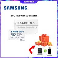 Samsung Evo Plus 512GB 256GB 128GB 64GB 32GB 16GB Micro SD Class 10 UHS-I U3 V30 A2 W/ SD Adapter