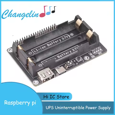 Raspberry Pi UPS HAT Uninterruptible Power Supply Battery Power Expansion Board for Pi 4B/3B+/Zero W