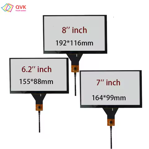 QVK New 6.2 7 8 inch DVD ZCC-2212 V1 V2 6pin capacitive touch screen panel digitizer 155*88mm 165*10