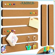 AMBER Self Adhesive Cork Board, Cork Material Removable Pushpin Cork Board, Multifunctional Frameles