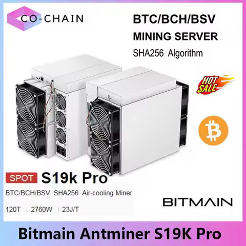 BTC Miner Antminer S19k Pro 120Th/s 2760W Asic Bitcoin Miner Antminer S19Kpro BTC Mining Rig Than An