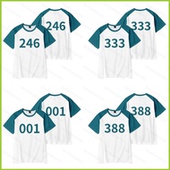 PS2 Squid Game Season 2 number 001 246 333 388 summer T-shirt Anime Short Sleeve Top SP2