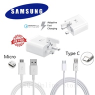 Samsung Fast Charger Plug Adapter  Micro Note S7 Edge S8 Android Tpye C micro