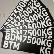 Custom Made Lorry BDM BTM sticker follow JPJ standard