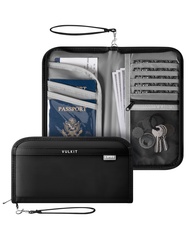 VULKIT-การซองใส่หนังสือเดินทางในครอบครัวการปิดกั้น RFID บัตรที่ใช้ในการเดินทางออแกไนเซอร์พร้อม VPW10