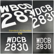 Nombor Plate Standard Kereta JPJ Approved Spec I C70 Car Number Lettering Standard JPJ Malaysia I 45
