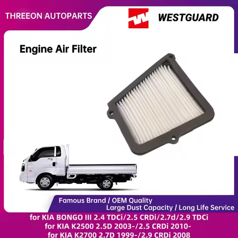 THREEON Air Filter for KIA BONGO III 2.4 2.5 2.7d 2.9 K2500 2.5D 2003- / 2.5 CRDi 2010- K2700 2.7D /