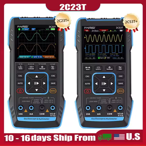 FNIRSI 2C23T/2C53T Three In One Oscilloscope Handheld Multimeter Signal Generator 50mhz Bandwidth 25