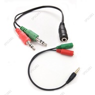 20cm 3.5mm Headphone Microphone male Jack to female 2 female to male Cable Headset Adapter Y Splitte