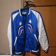 bape varsity shark blue