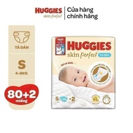 Tã/Bỉm Dán Sơ Sinh Huggies Skin Perfect NB/S với 2 Vùng Thấm Giảm Kích Ứng Da