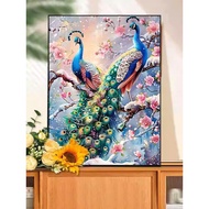 Cross Stitch Cross Stitch Precise Print Cross Stitch Thread Style Snow Peacock Kit
