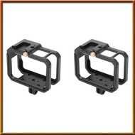 [V E C K] 2X Frame Case Camera Cage for GoPro Hero 9 10 11 Action Camera Double Cold Shoe Mount Form-Fitted for Cooling Cage