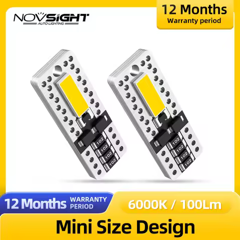 NOVSIGHT W5W 194 T10 LED Lights Car Dome Lamp 7020 SMD LEDs Map Light 6000K 12V 100LM IP68 Auto Read