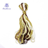 2sets Silk Embroidery Threads Friendship Bracelets String 8 colors Gradient color Dark Khaki 1mm 20m