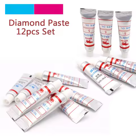 12pcs W0.5 ~40 Diamond Polishing Abrasive Paste Compound Syringes Grinding Polishing Lapping Paste M