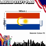 【Benderaku】FLAG Cotton Bendera Labuan Flag 3x6ft *Ready Stock* Cotton TC X1PC