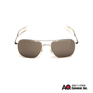 AMERICAN OPTICAL Polarized Pilot Sunglasses OP57 - Gold / Dark Brown Mirror