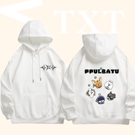 M-3XL Txt Printed Cotton Hoodie Fans Support Sweatshirt Unisex Long Sleeve Casual Hooded Pullover Ho