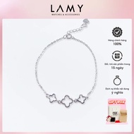 Lắc tay bạc LAMY cỏ 4 lá Lucky Four Leaf Bracelet Silver 2069SV