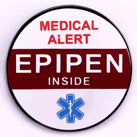Medical Alert Epipen Iinside Button Pin Gift for Nurse Medical Professionals