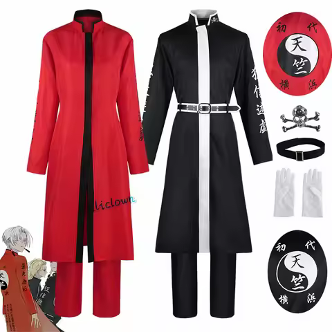 Kurokawa Izana Cosplay Rindo Haitani Costume Red Black Uniform Halloween Carnaval Party Clothes Anim