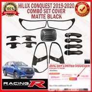 Hilux Conquest 4x4 2019 to 2020 Garnish Cover Combo Set Matte Black [Free TRD Door Guard]  ( Car Acc