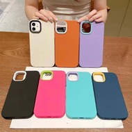 3In1 Case Silikon Warna Polos Untuk Iphone 6 6S 7 8 Plus Se3 11 Pro