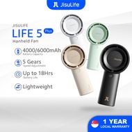 JISULIFE Life5 Plus Handheld Fan 5 Speeds Portable Hand Fan USB Rechargeable Turbo Fan Strong Wind