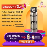 KIKIKOKO 【Black】Old School Series 316 Stainless Steel Multi-Drink Tumbler Cold & Hot 480ml Bottle Wi