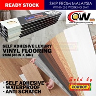 Self Adhesive Luxury Vinyl Flooring Plank PVC Vinyl Flooring 24pcs 6x36in 2mm Pelekat Sticker Lantai