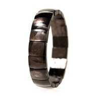 【正佳珠寶】金運石 頂級星光貓眼黑銀線 37.9g 金運石手排