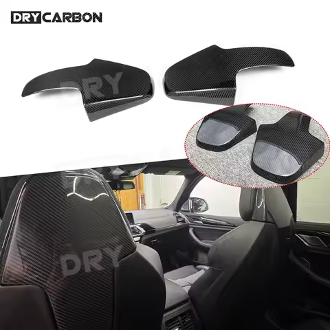 Dry Carbon Fiber Car Inner Seat Back Covers Trims For BMW G80 M3 F91 F92 F93 M8 F97 X3M F98 X4M 2020