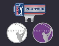 夏林~高爾夫球桿用品PGA TOUR高級最新款式鞋帽兩用夾Marker帽夾(PGA底座+雙Mark)