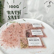 100g Bath Salt Body / Foot Soak / Scrub/ Rendam Kaki | Himalayan Pink Salt | Epsom Salt | Essential Oil gift (basic +)