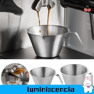 LUMINISCENCIA Measuring Cup, Ergonomic Handle Stainless Steel Pitcher Cup, Espresso Spout Scale Frot
