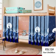 Dormitory Privacy Bed Curtain Mosquito Tent Blackout Cover Student Bunk Bed Curtain With Rope Clasp 1PCS 120x200cm