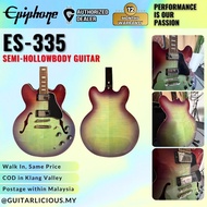 Epiphone ES-335 Pro Semi-Hollowbody with Humbucker (HH) Electric Guitar - Figured Blueberry Burst ( 